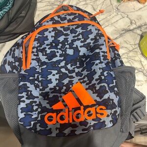 Adidas Kids' Camo Backpack in Blue and Orange